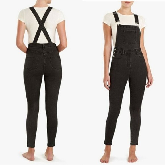 WeWoreWhat Denim - NWT WeWoreWhat High Rise Skinny Strecth Charcoal Overalls